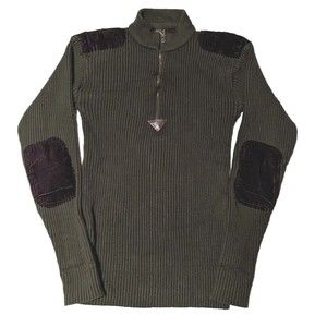 * Commando Sweater Mens Crewneck L Acrylic Military Contract #MRS-21779 Green